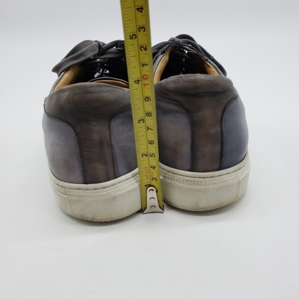 Ace Marks lace up shoe Men US 9.5 blue gray leather upper leather lining sneaker - Picture 5 of 12